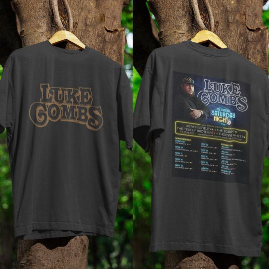 Discover Lukee Comb My Kinda Saturday Night Tour 2026 T Shirt, Country Concert Tee, Unisex Music Shirt
