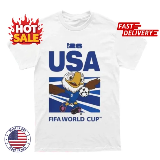 Discover World Cup USA 2026 Mascot Inspired Unisex Graphic T-Shirt casual soccer Tee