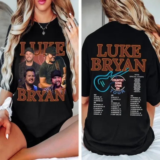 Luke Bryan Graphic T-Shirt, 2025 Luke Bryan Country Song Came On Tour Shirt