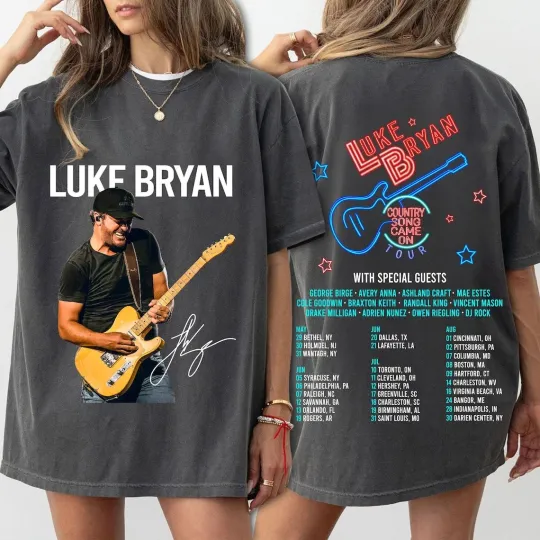 Luke Bryan Graphic 2025 Luke Bryan Country Song Came On Tour T Shirt