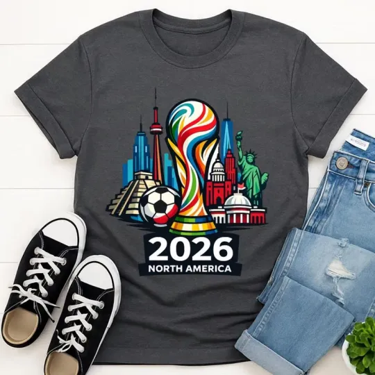 Discover World Cup 2026 Shirt, Soccer Fan Gift, Football T-Shirt, Kids Soccer Tee, U