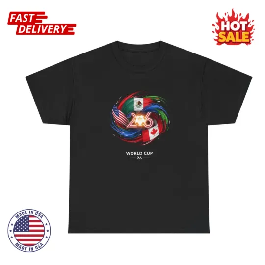 World Cup 2026 Tees, Soccer Fan Shirt, Football Lover Top, Sports Enthusiast NEW