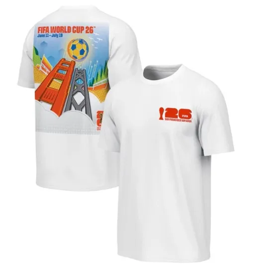 Discover 2026 FIFA World Cup San Francisco Host City Poster Graphic T- shirt