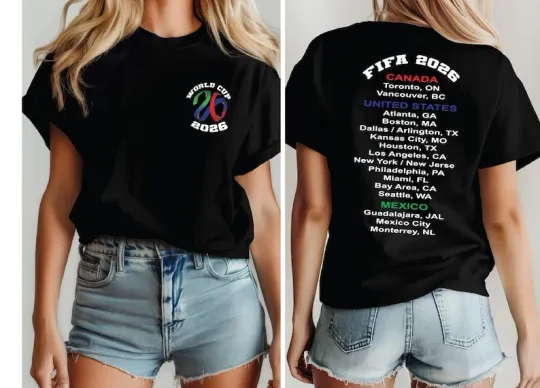 World Cup 2026 T-Shirt, Soccer FIFA Tee