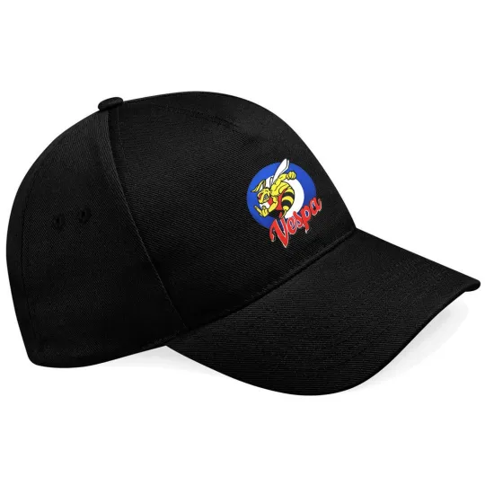 Discover Vespa Scooter Logo Black Baseball Cap