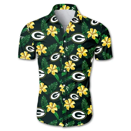 Discover Personalized Green Bay Football Packerss Team Hawaiian Shirt Short Sleeve Adult