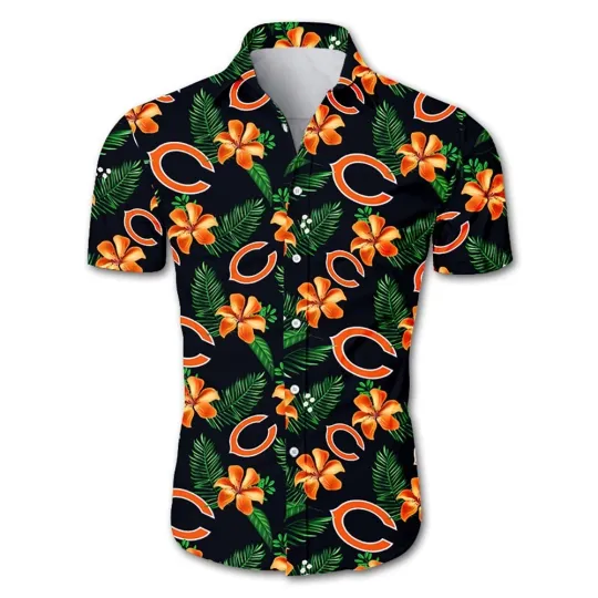 Discover Personalized Chicago Football Bearss Team Hawaiian Shirt Short Sleeve Adult
