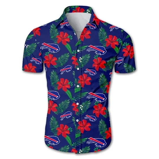 Discover Personalized Buffalo Football Billss Team Hawaiian Shirt Short Sleeve Adult