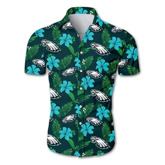 Discover Personalized Philadelphia Football Eagless Team Hawaiian Shirt Short Sleeve