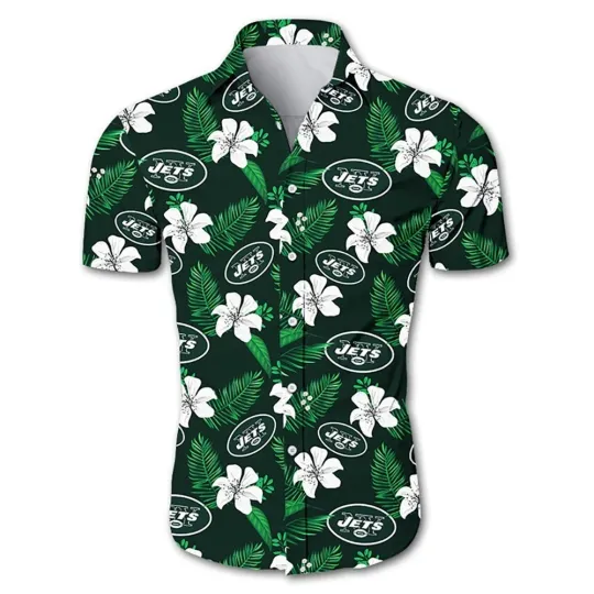 Discover Personalized New York Football Jetss Team Hawaiian Shirt Short Sleeve Adult