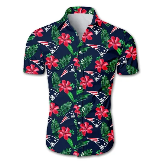 Discover Personalized New England Football Patriotss Team Hawaiian Shirt Short Sleeve