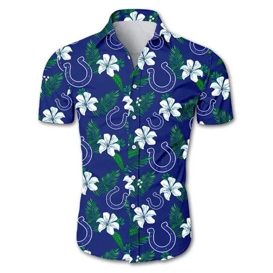 Discover Personalized Indianapolis Football Coltss Team Hawaiian Shirt Short Sleeve Adult