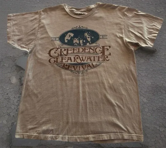Discover Creedence Clearwater Revival band Heavy cotton T shirt sand tee classic NH15057