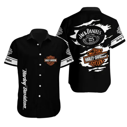 Harley Motor Racing Davidson Casual Button Down Shirt
