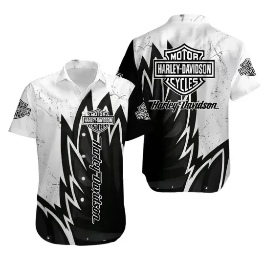 Harley Motor Racing Davidson Casual Button Down Shirt