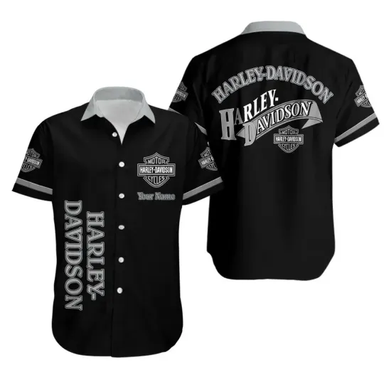Discover Personalized Harley Motor Racing Davidson Casual Button Down Shirt