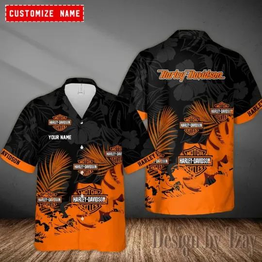 Discover Personalized Harley Racing Davidson Casual Button Down Shirt