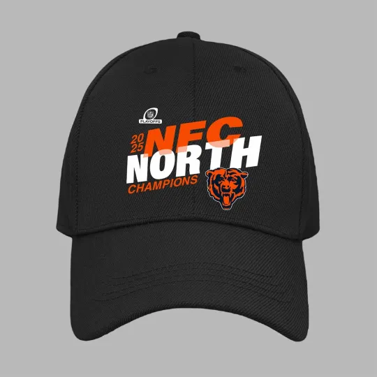 Discover Chicago Bears 2025 NFC North Division Champions Baseball Cap