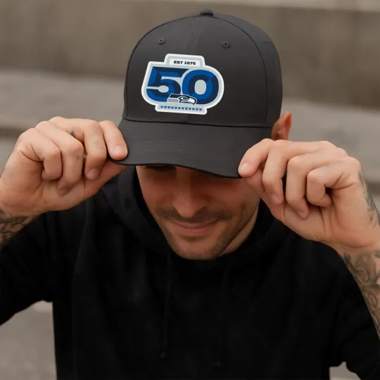 Discover Seattle Seahawks 50th Anniversary Baseball Cap, NFC West Division Champions Gift