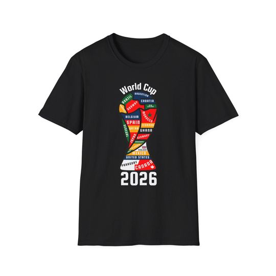 Discover World Cup 2026 Trophy Soccer T-Shirt | Fan Shirt, Sports Tee, Soft Style Cotton