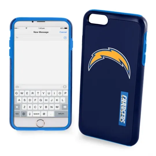 Discover FOCO football Los Angeles Chargers Hybrid Case for iPhone 8+, 7+, 6+, 6S + (5.5")