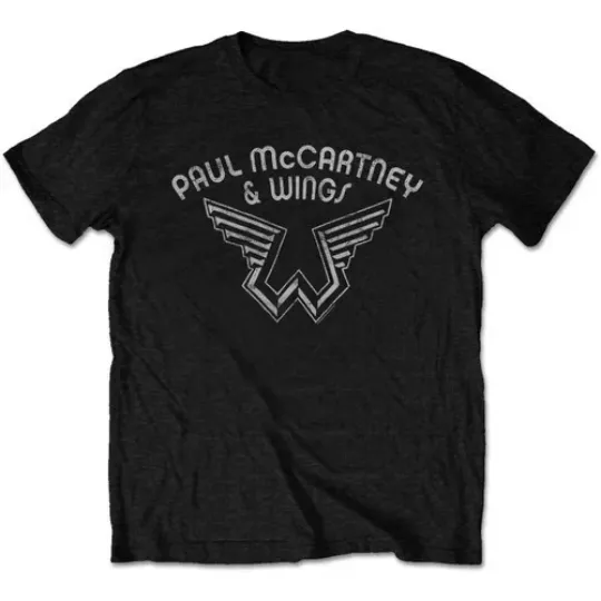 Discover P McCartney Unisex T-Shirt Wings Logo Black