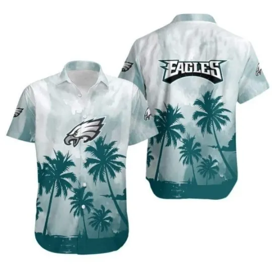 Discover Philadelphia Eagles Hawaiian Shirt Coconut Trees