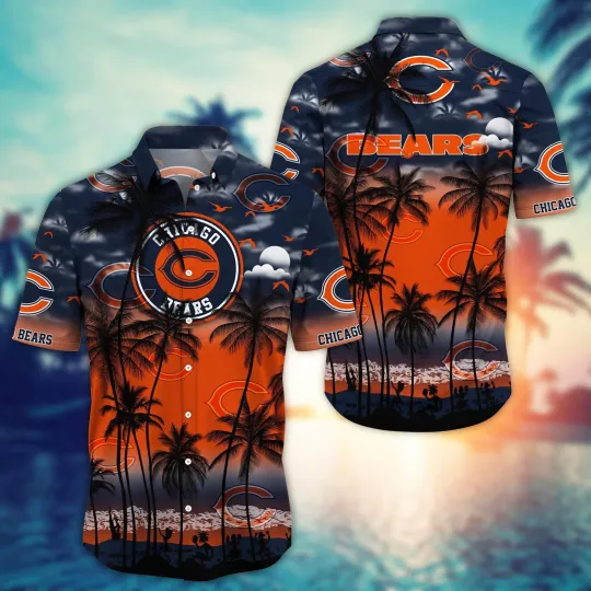 Discover Chicago Bears Island Vibes Hawaiian, Gift For Fans, Gift For Friends