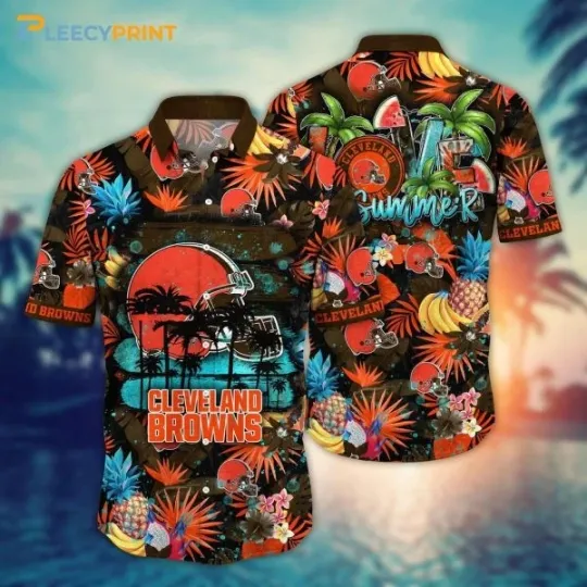 Cleveland Browns football Tropical Fruits Hawaiian Shirt