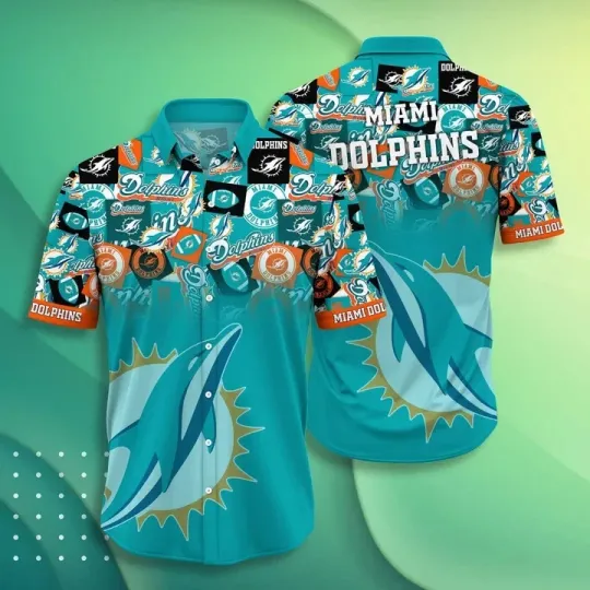 Miami Dolphins Iconic Collage Hawaiian Shirt Gift For Friends