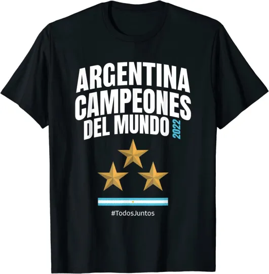 Discover Argentina Football World Cup Champions Soccer 2026 Unisex T-Shirt