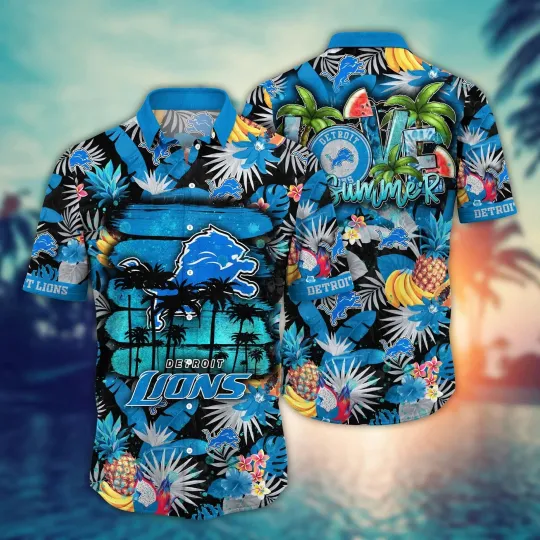 Discover Detroit Lions Summer Vibes Aloha, Gift For Friends, Gift For Fans