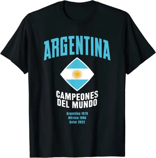 Discover Argentina 2026 World Cup Champions Football Fans Unisex T-Shirt