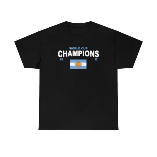 Discover Argentina World Cup Champions 2022 Tshirt BASIC Black Tee