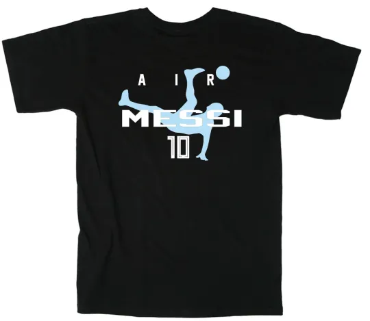 Black Lionel Messi World Cup Argentina "AIR" T-Shirt