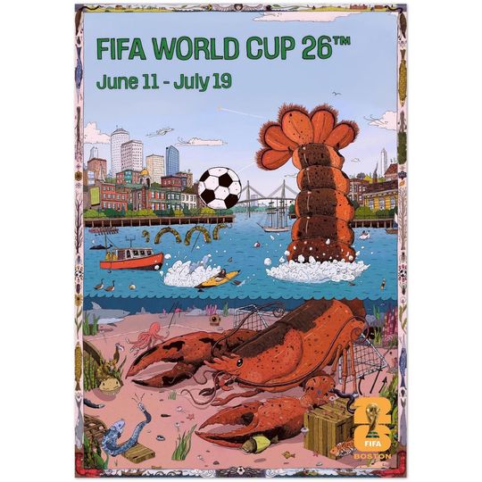 Discover FIFA World Cup 2026 Boston June 11 July 19 Official Style Poster