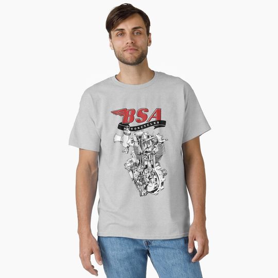 British Classic Motorcycle - BSA Goldstar Engine Classic T-Shirt