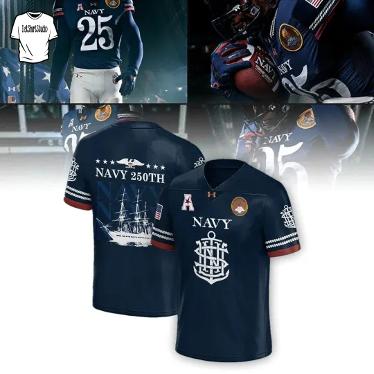 Navy Midshipmen 250th Anniversary Football Jersey