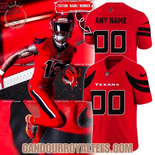 Discover Houston Texans 2025 Battle Red Football Jersey