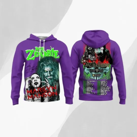 Rob Zombie X Marilyn Manson 2026 Freak On Parade 3D Hoodie