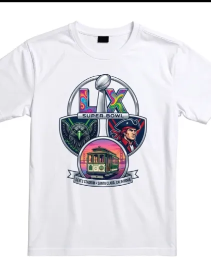 Discover Super Bowl LX Patriots Seahawks T Shirt Unisex Adult