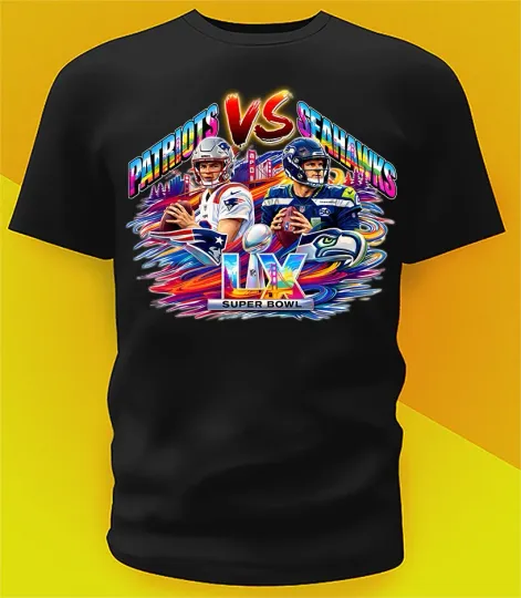 Discover Super Bowl 60 LIX V2 Shirt Seahawks Patriots