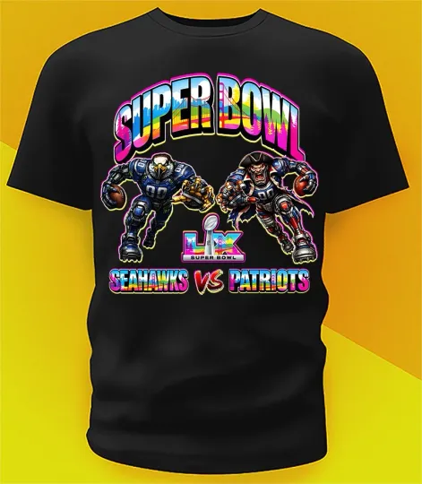 Discover Super Bowl 60 LIX V1 Shirt Seahawks Patriots