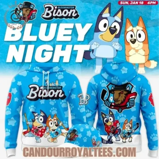 Bloomington Bison BlueyDad Night 2026 All Over Print 3D Hoodie