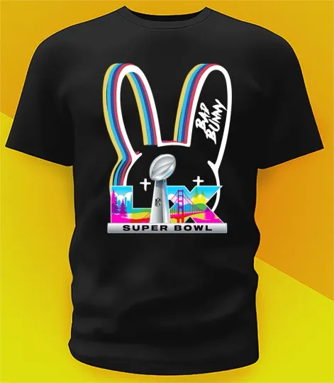 Discover Bad Bunny X football V1 Super Bowl LIX Shirt