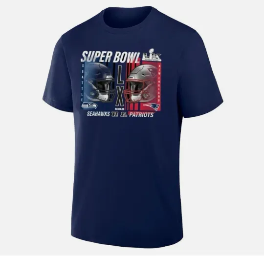Discover Patriots vs Seahawks Super Bowl LX Matchup Final Battle Shirt