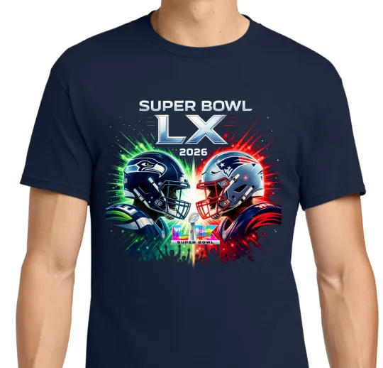 Discover 2026 Patriots vs Seahawks Super Bowl Shirt New England Seattle Football Shirt