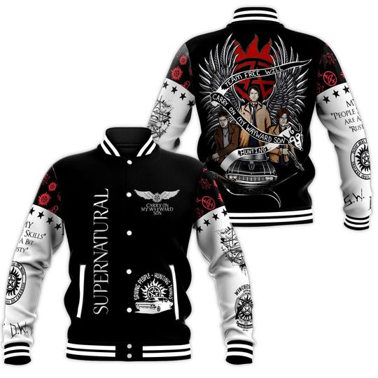 Supernatural New Bomber Baseball Jacket For Fan, Gift For Him, Gift For Friend