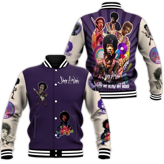 Jimi Hendrix New Bomber Baseball Jacket For Fan Gift for Men and Woman, Gift For Him, Gift For Friend