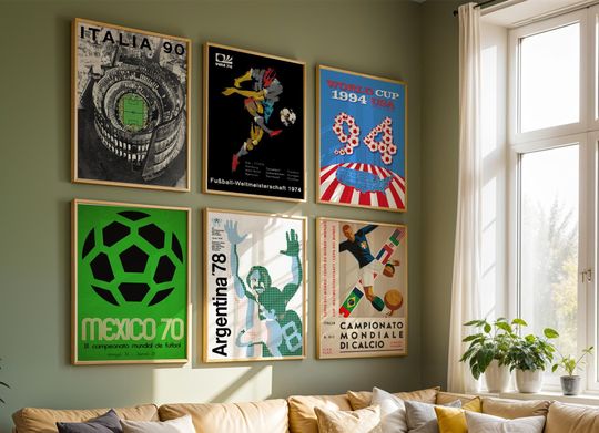 Discover Vintage World Cup Soccer Poster: Retro Football Art Print